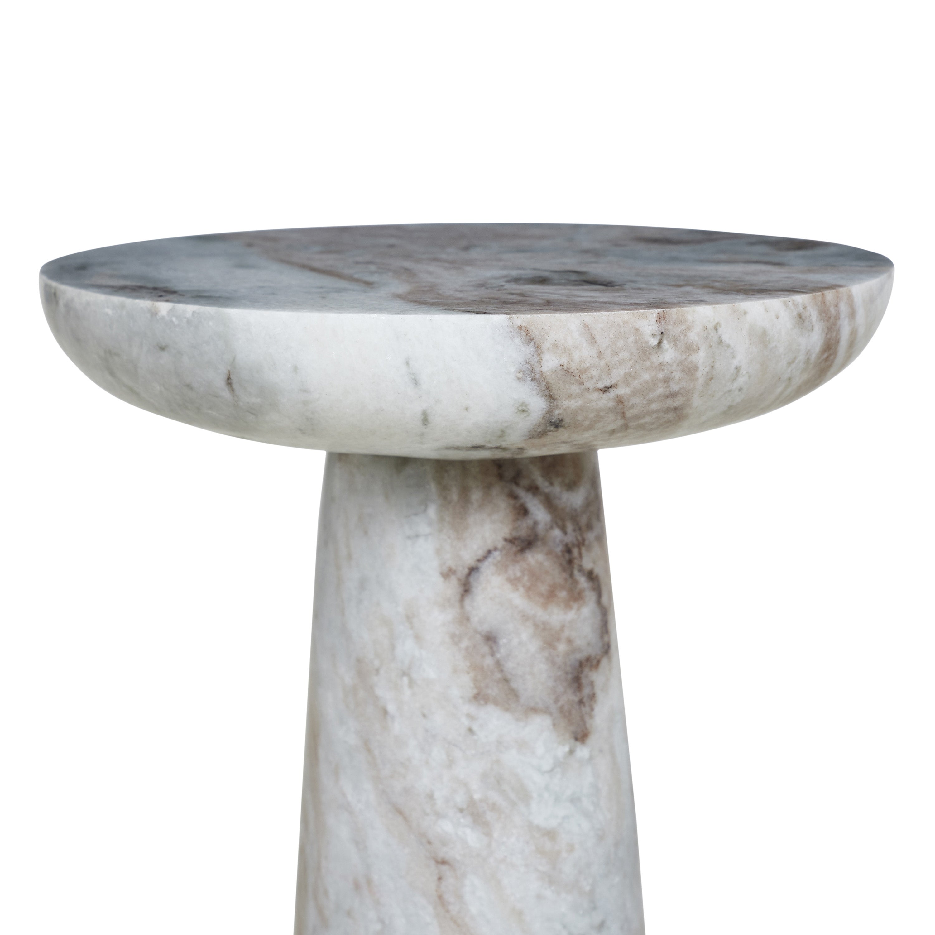 Mercura Side Table | White Marble | Tall