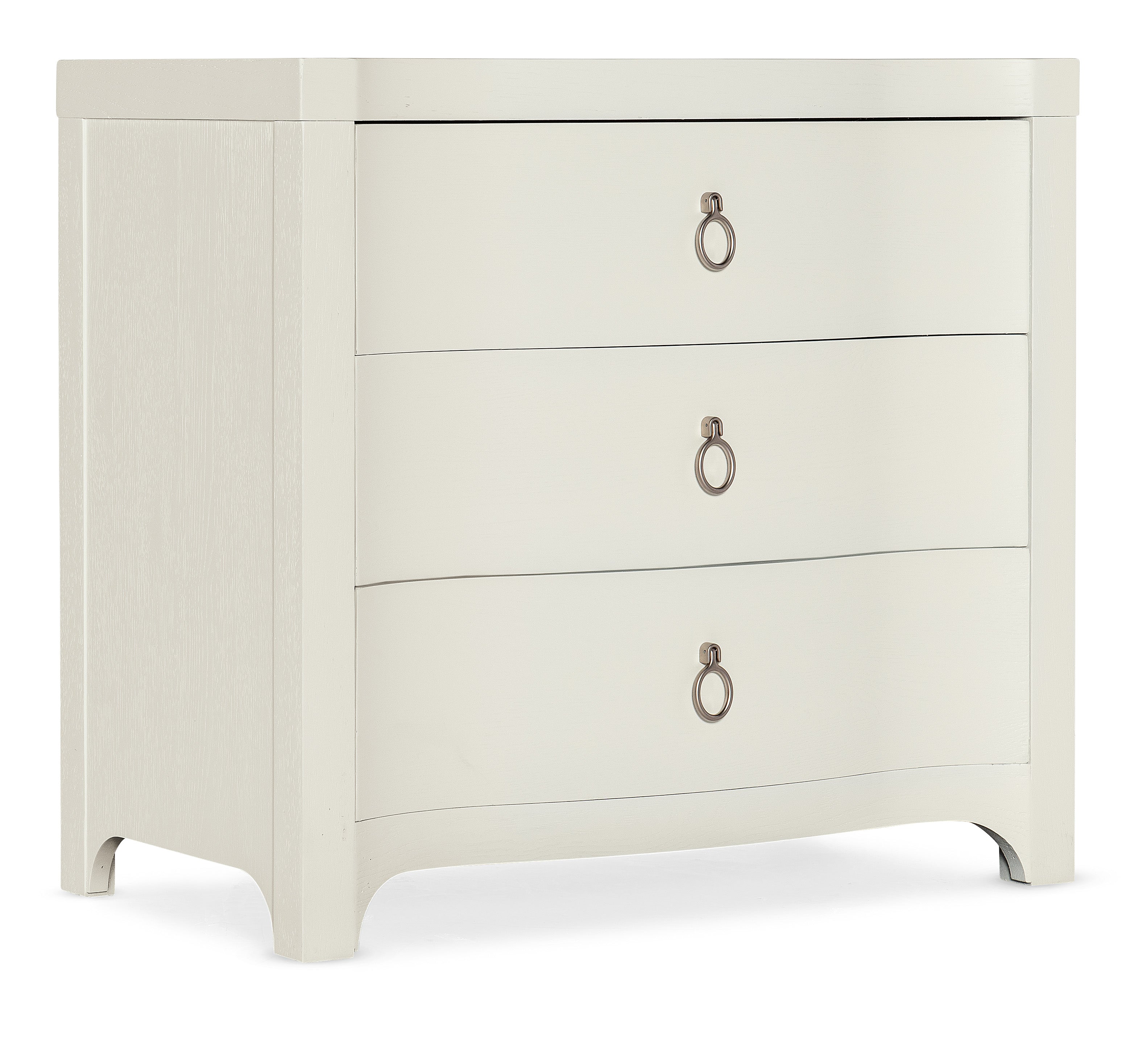 Serenity Antigua Three Drawer Nightstand | Shell