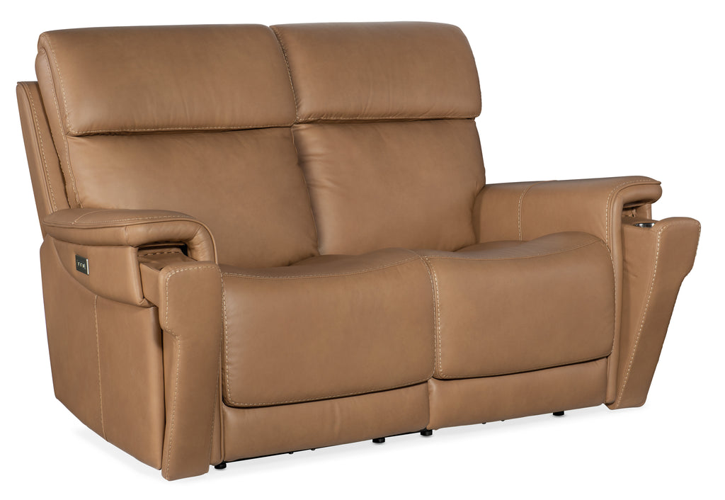 Lyra Zero Gravity Power Loveseat with Power Headrest and Lumbar | Light Brown