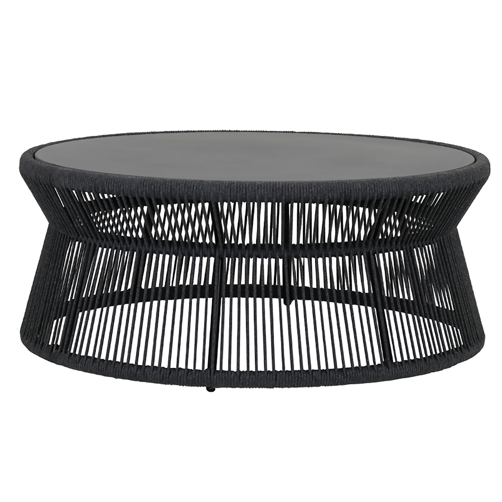 Milano Coffee Table w/ 40" Round Honed Absolute Granite Insert Top