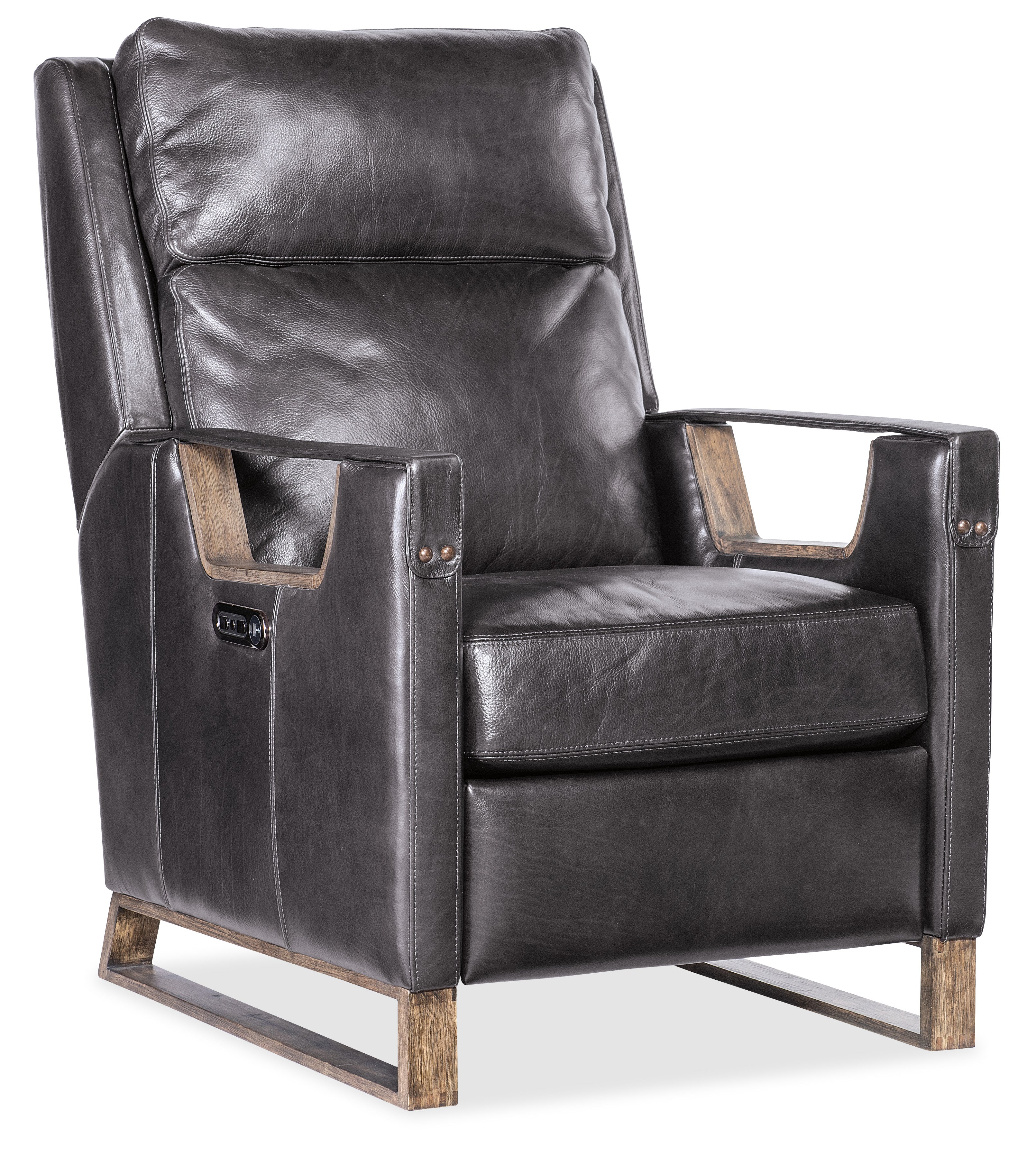 Relic Power Recliner w/Power Headrest | Light Wood