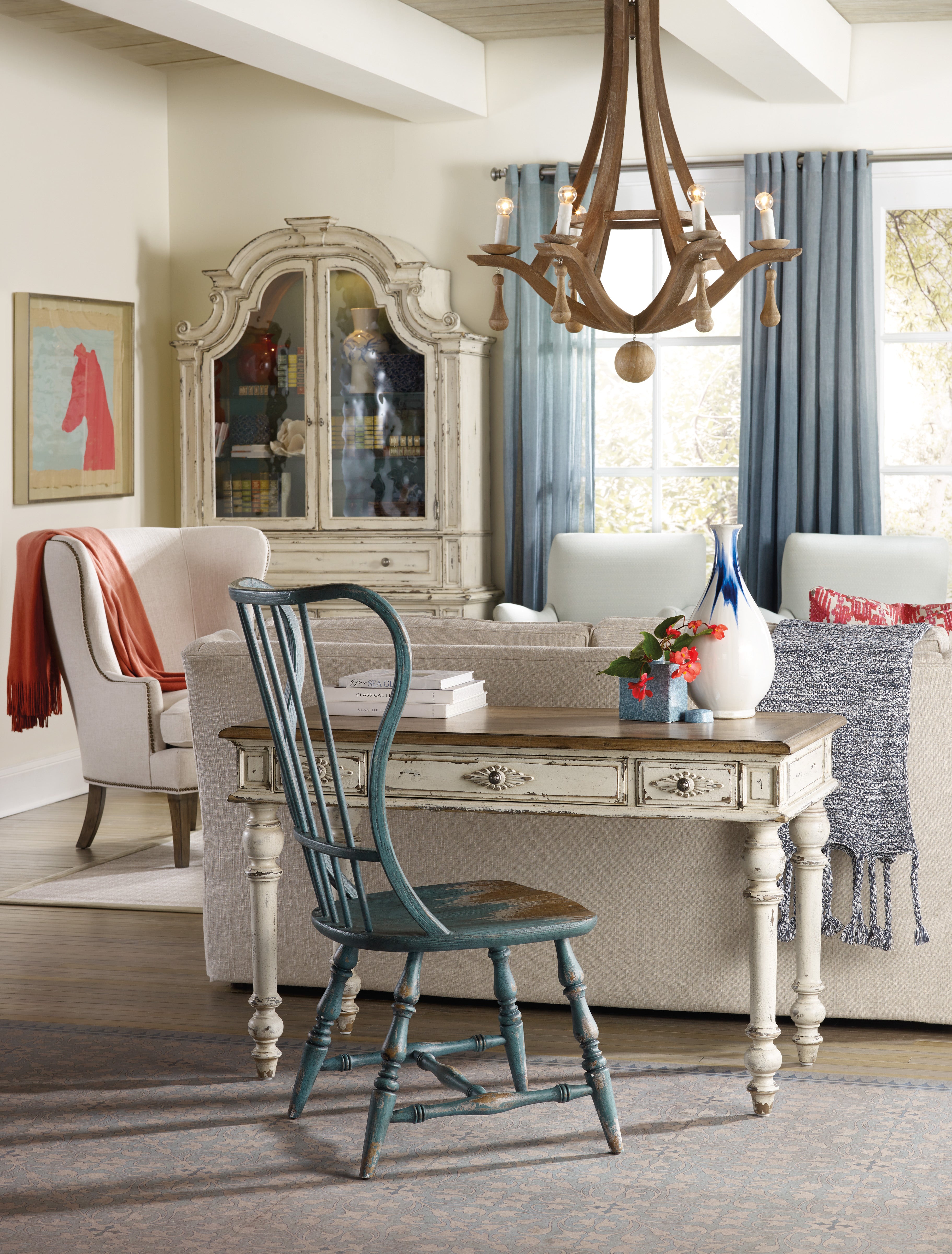 Sanctuary Spindle Side Chair | Sky High Azure Blue