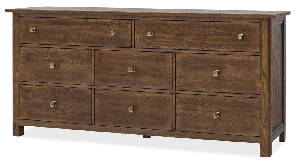Driftwood Eight-Drawer Dresser | Worn Saddle
