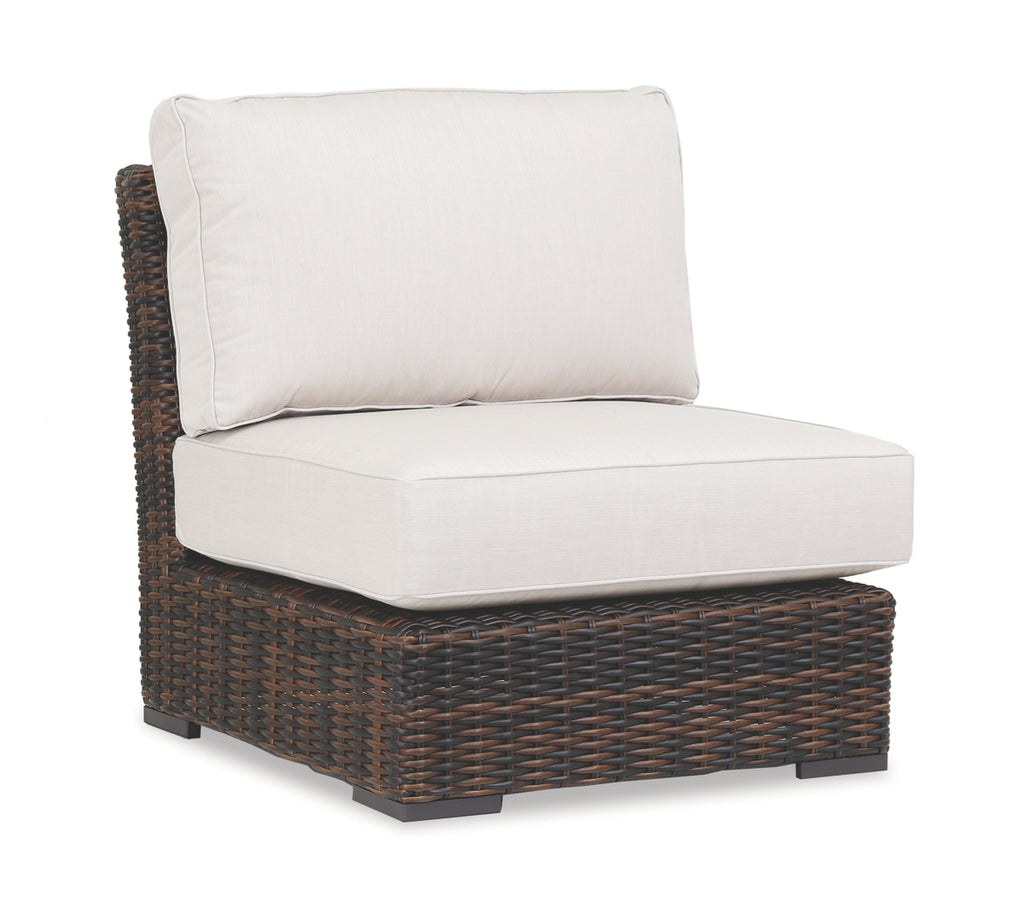 Montecito Armless Club Chair in Canvas Flax w/ Self Welt