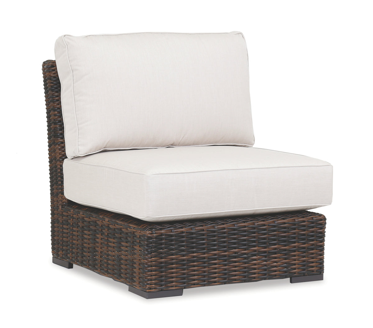 Montecito Armless Club Chair in Canvas Flax w/ Self Welt