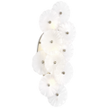 Gianna 21" Layered Sconce | Burnished Silver Leaf | Frosted Glass