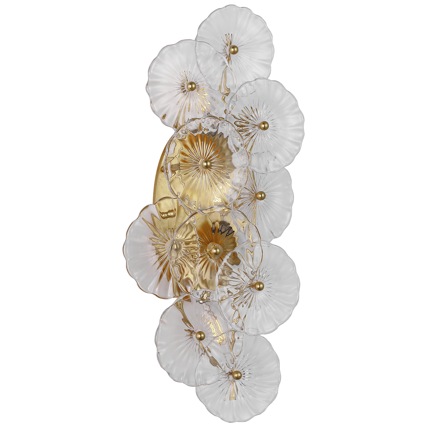 Gianna 21" Layered Sconce | Gild | Clear Glass