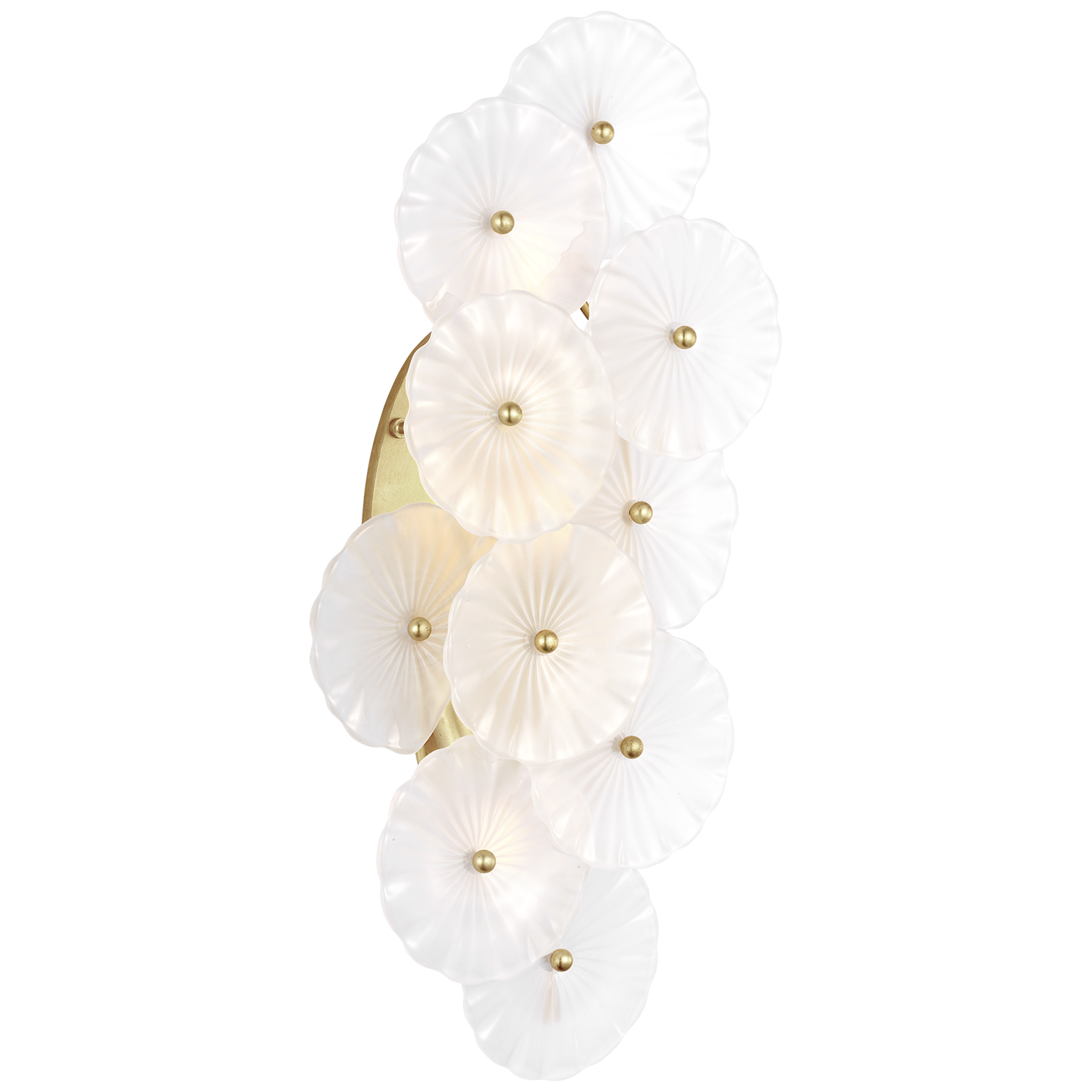 Gianna 21" Layered Sconce | Gild | Frosted Glass
