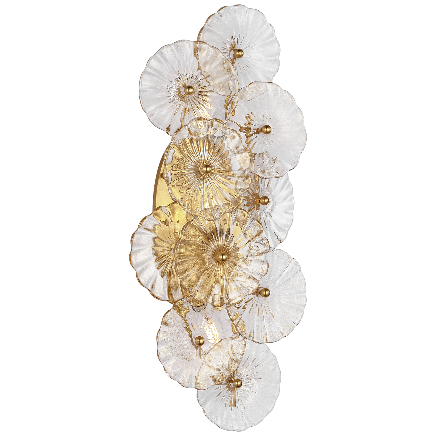 Gianna 21" Layered Sconce | Gild | Gold Fleck Glass