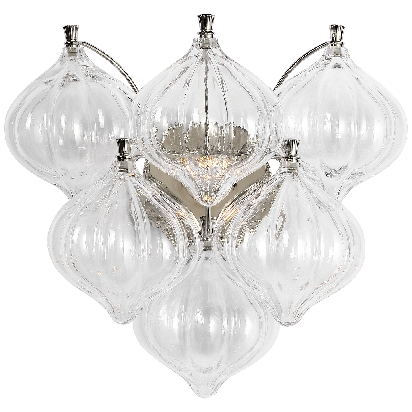 Caselli 15" Sconce | Polished Nickel | Clear Glass