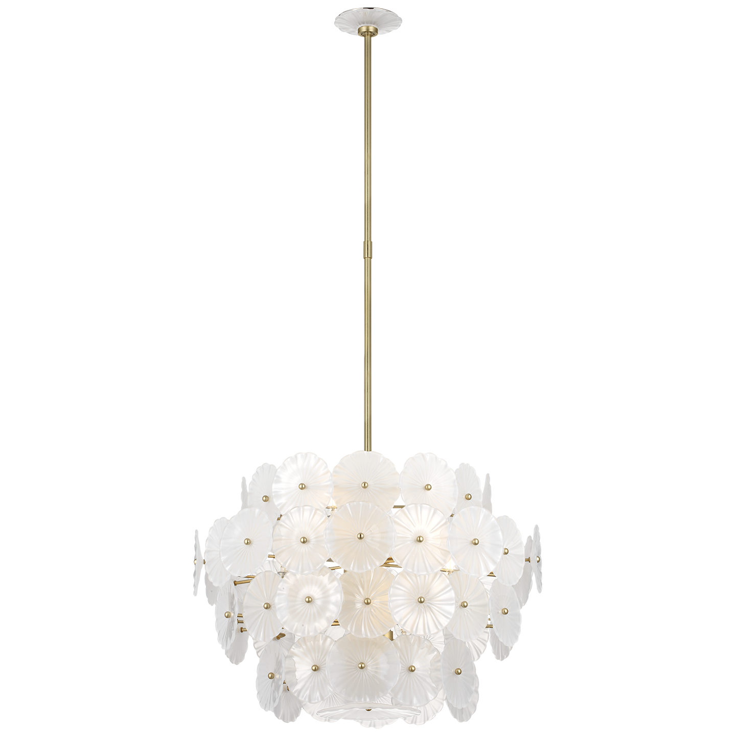 Gianna 24" Chandelier | Gild | Frosted Glass