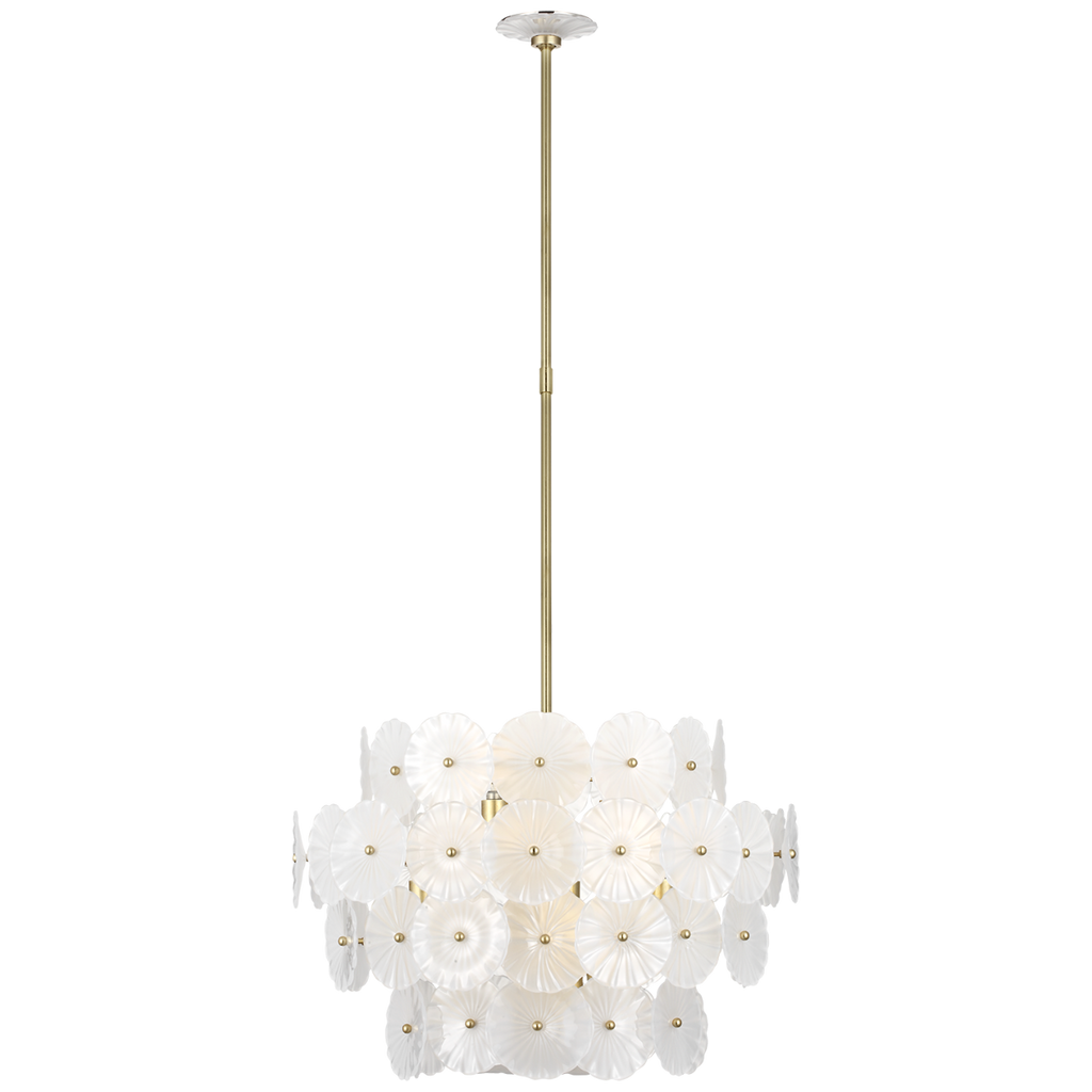 Gianna 24" Chandelier | Gild | Frosted Glass