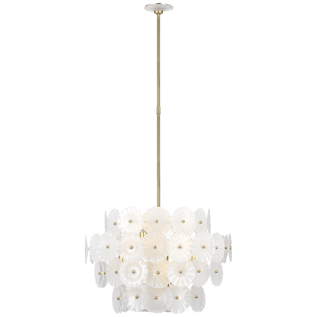 Gianna 24" Chandelier | Gild | Frosted Glass