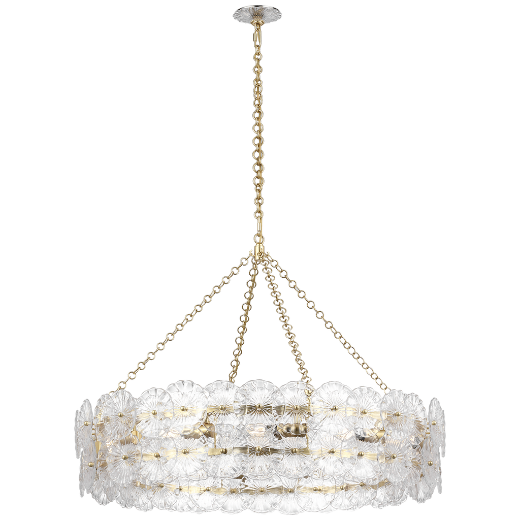 Gianna 36" Ring Chandelier | Gild | Clear Glass