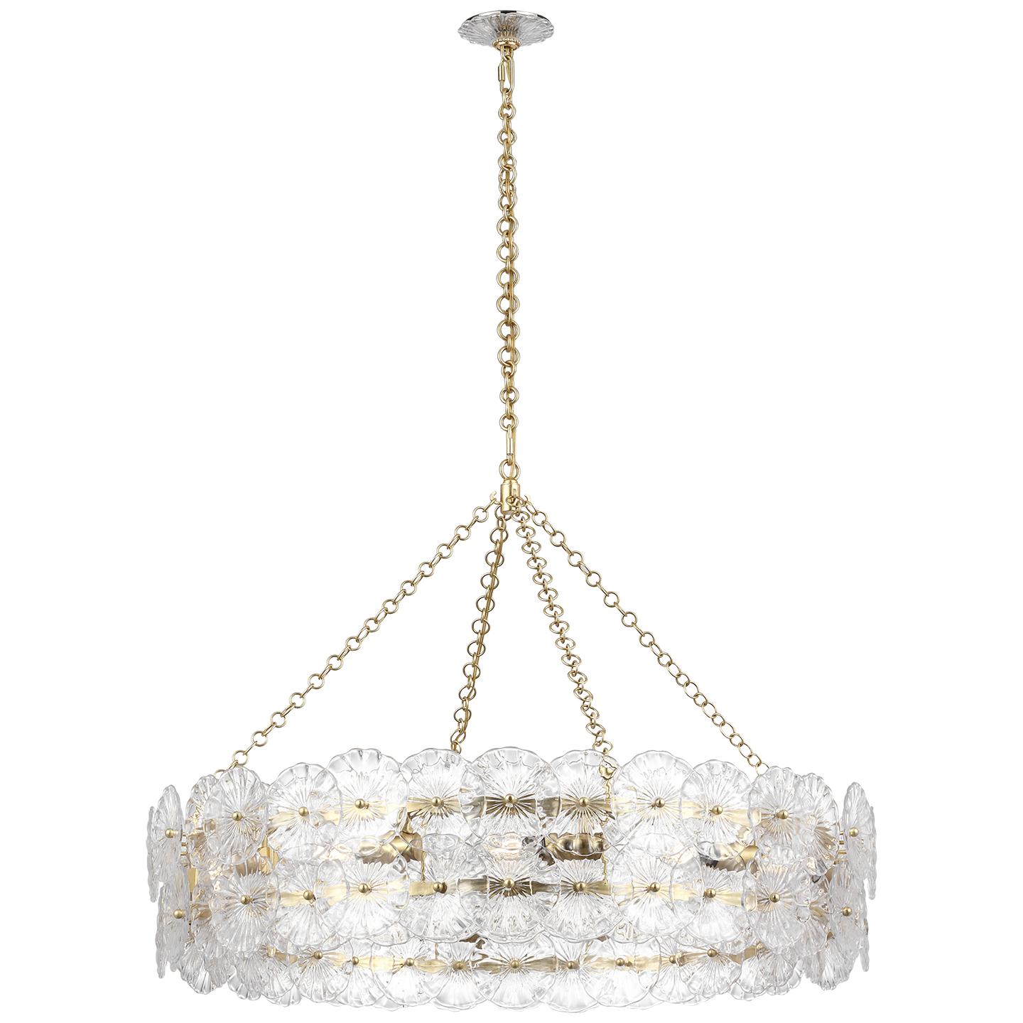 Gianna 36" Ring Chandelier | Gild | Clear Glass