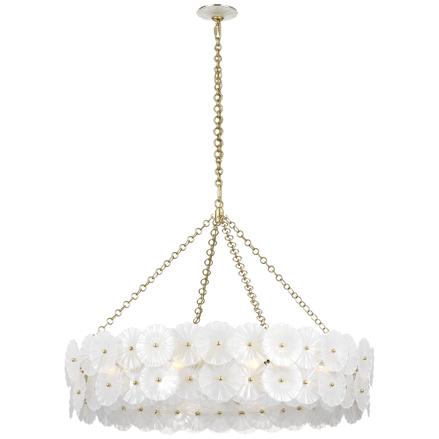 Gianna 36" Ring Chandelier | Gild | Frosted Glass