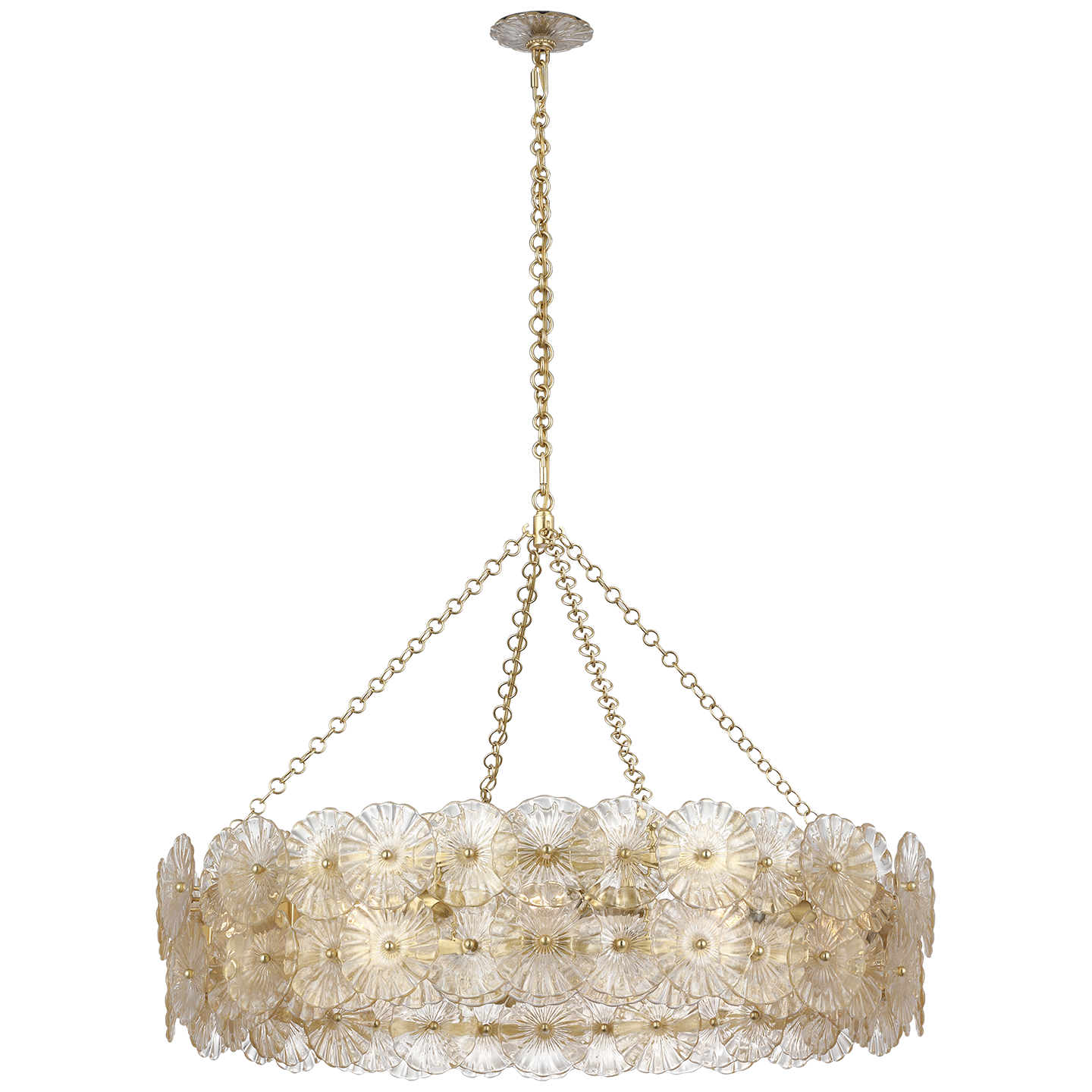 Gianna 36" Ring Chandelier | Gild | Gold Fleck Glass