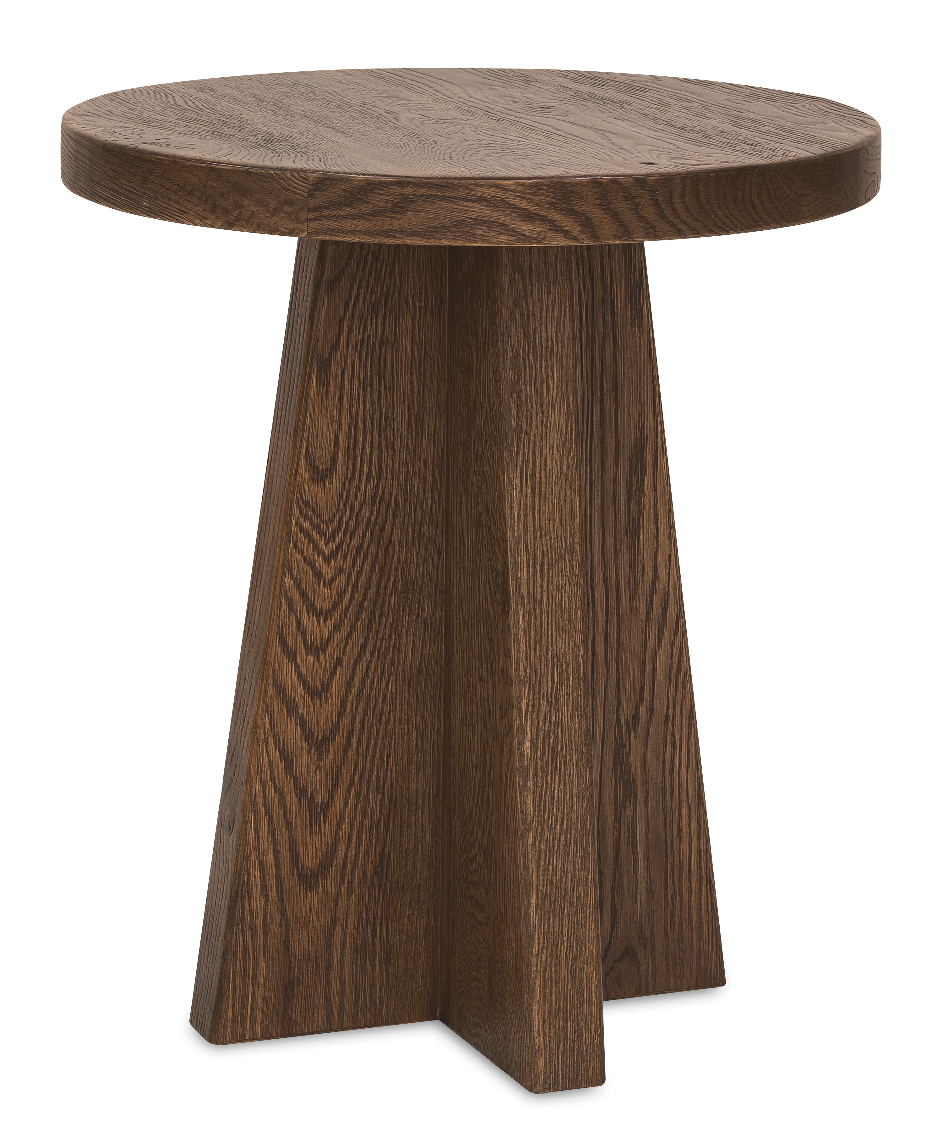 Driftwood Round End Table | Worn Saddle