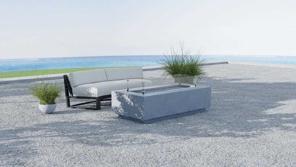 Redondo Curved Sofa in Cast Silver, No Welt