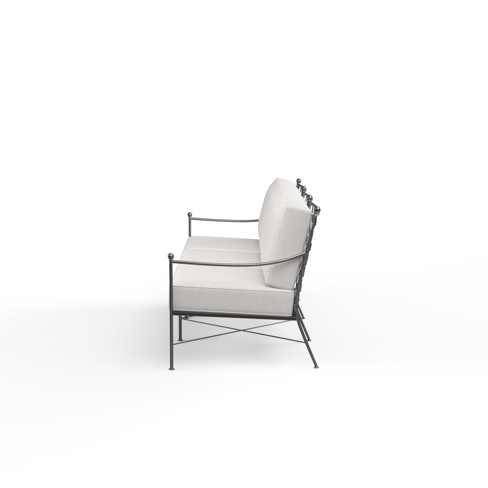 Provence Sofa in Canvas White w/ Self Welt