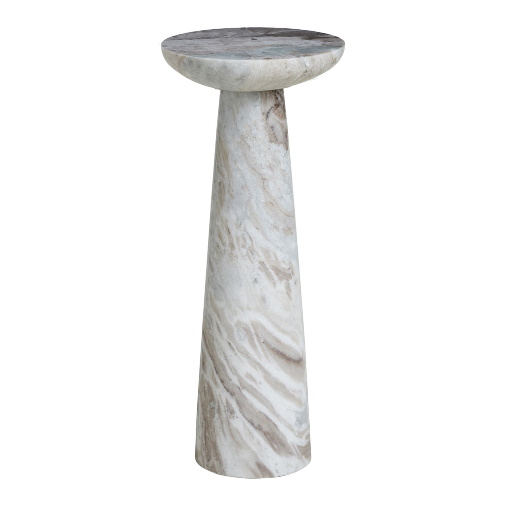 Mercura Side Table | White Marble | Tall