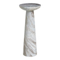 Mercura Side Table | White Marble | Tall