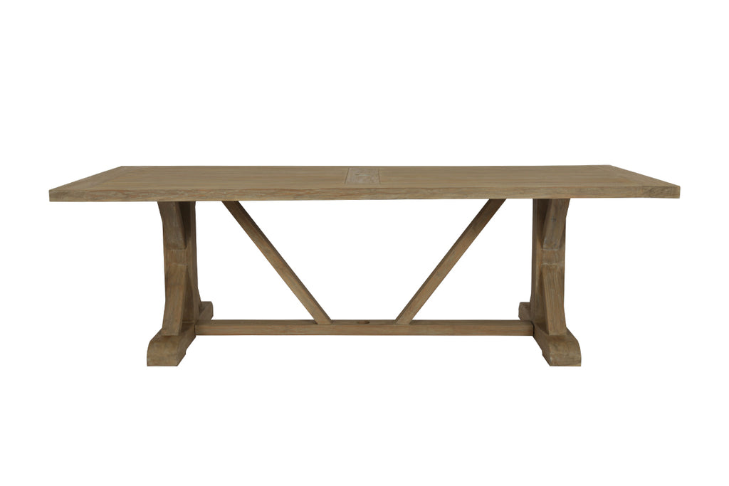 Coastal Teak 94" Trestle Dining Table