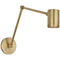 Precision 5" Double Library Light | Antique-Burnished Brass | White Glass