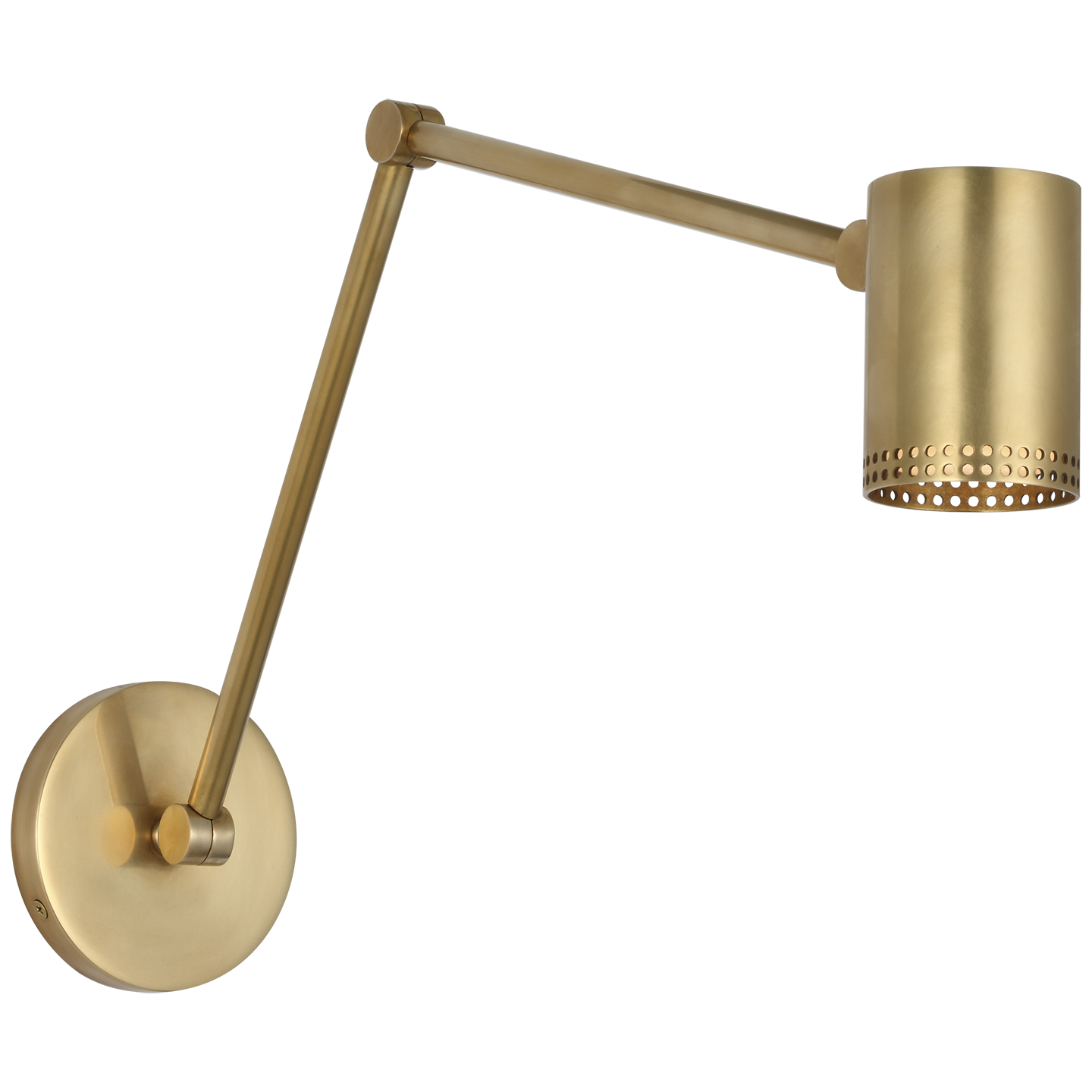Precision 5" Double Library Light | Antique-Burnished Brass | White Glass
