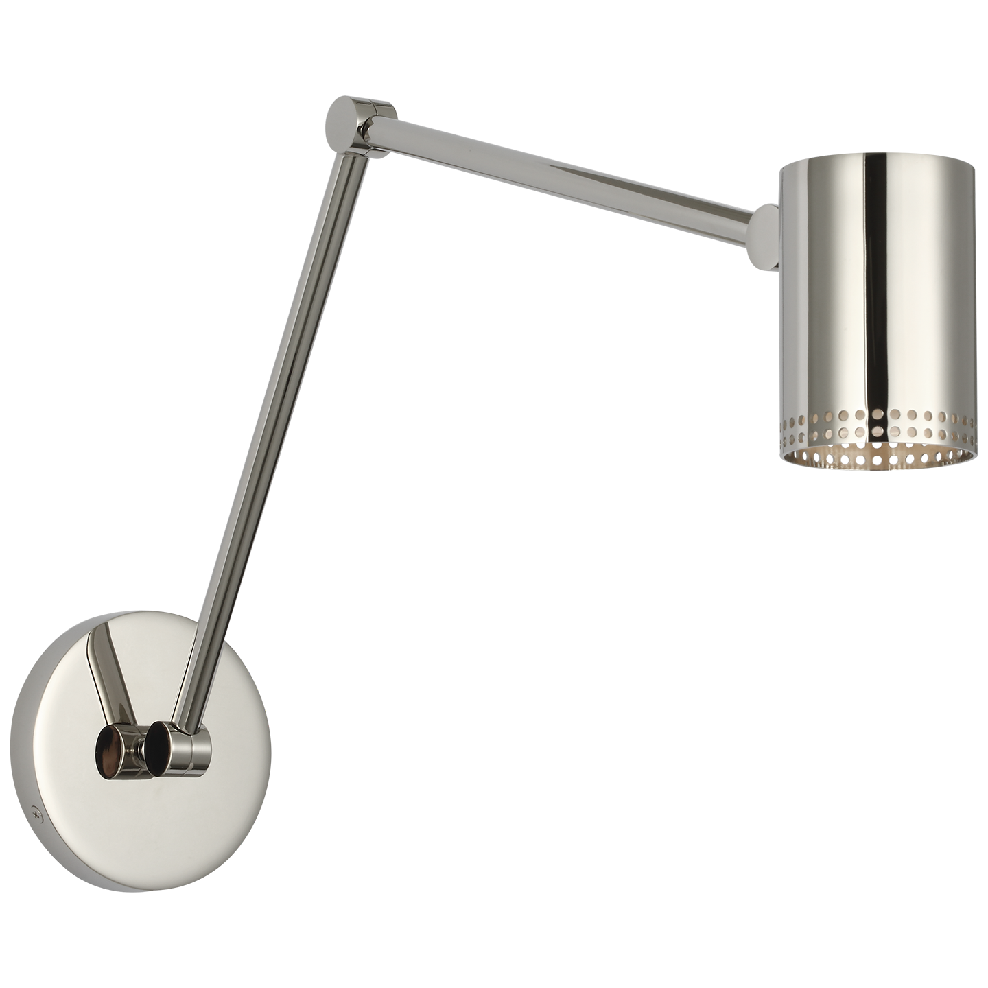 Precision 5" Double Library Light | Polished Nickel | White Glass
