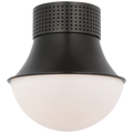 Precision 9" Flush Mount | Bronze | White Glass