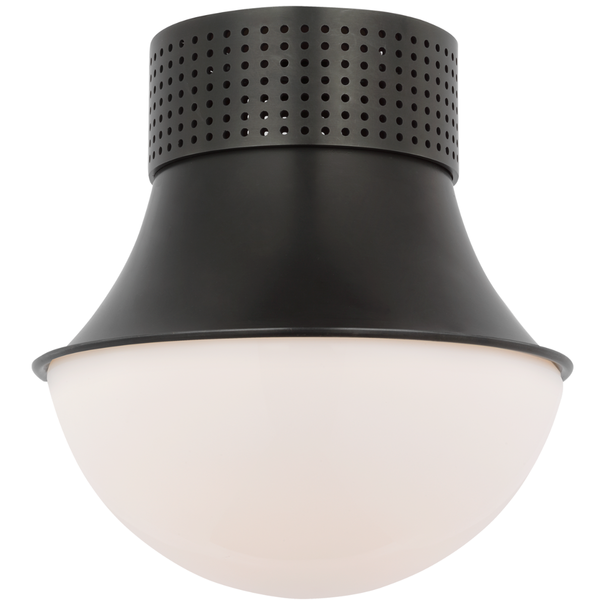 Precision 9" Flush Mount | Bronze | White Glass