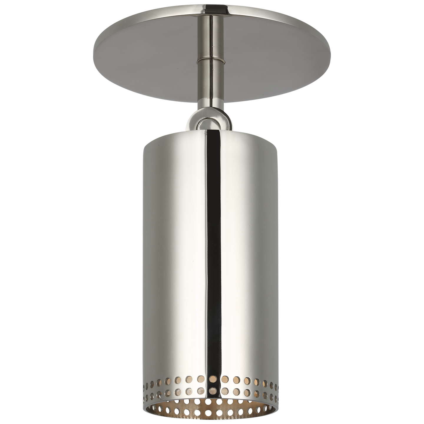 Precision 3" Directional Monopoint Flush Mount | Polished Nickel | White Glass