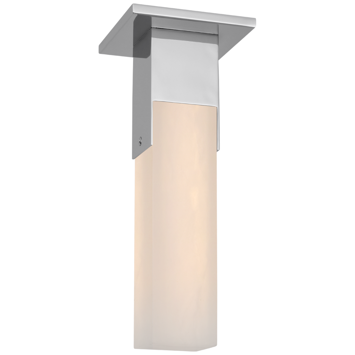 Covet Monopoint Flush Mount | Polished Nickel | Alabaster