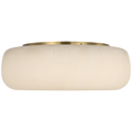 Formosa 17" Flush Mount | Alabaster and Antique-Burnished Brass