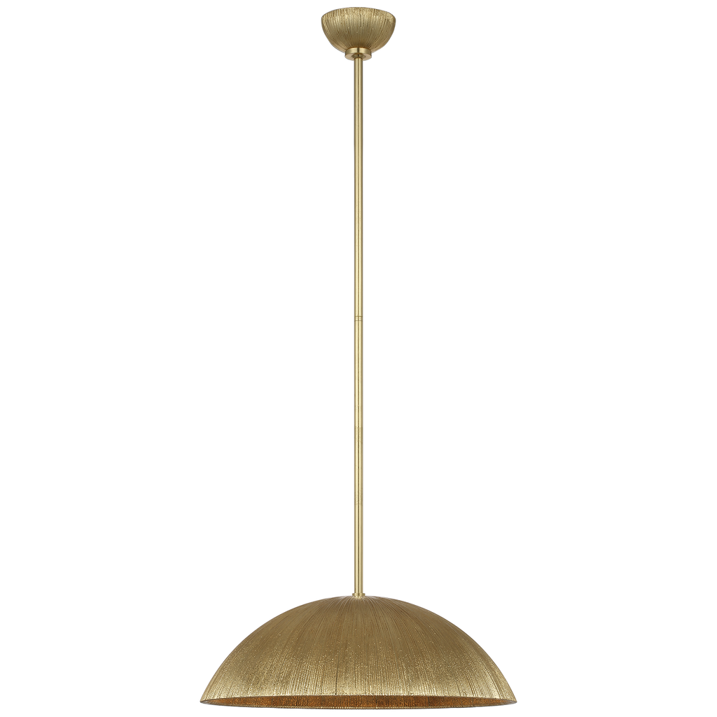 Utopia 18" Sculpted Pendant | Gild | White Glass