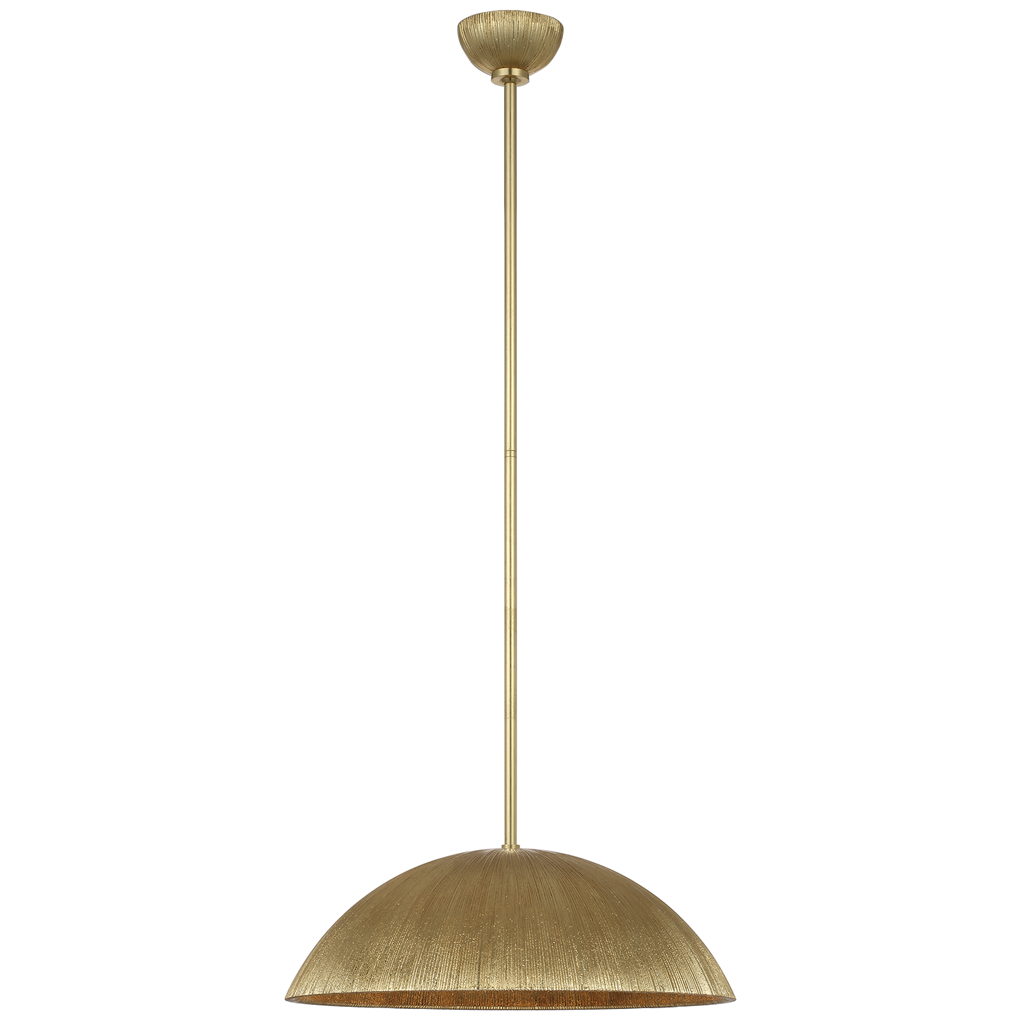 Utopia 18" Sculpted Pendant | Gild | White Glass