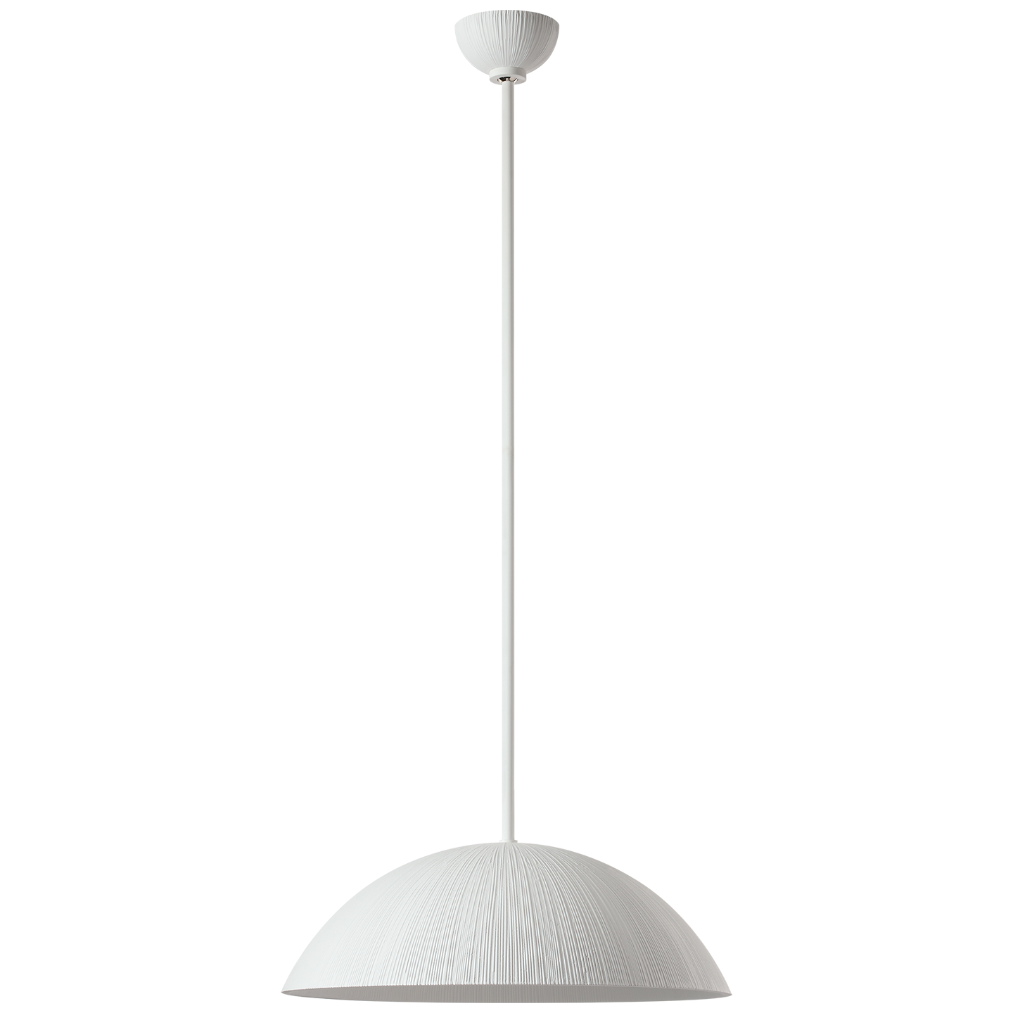 Utopia 18" Sculpted Pendant | Plaster White | White Glass