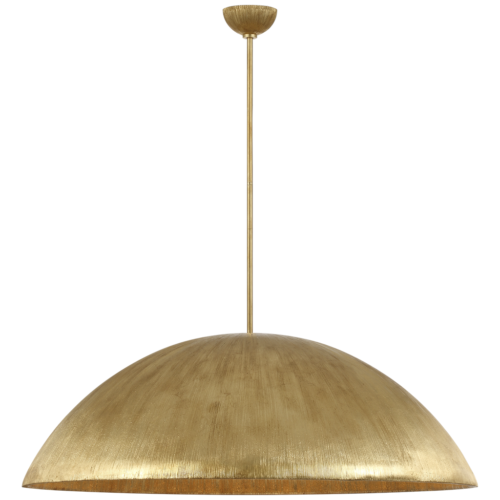 Utopia 48" Sculpted Pendant | Gild | White Glass