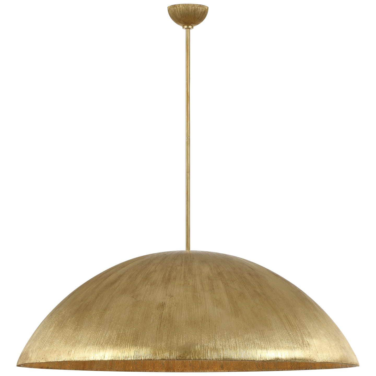 Utopia 48" Sculpted Pendant | Gild | White Glass
