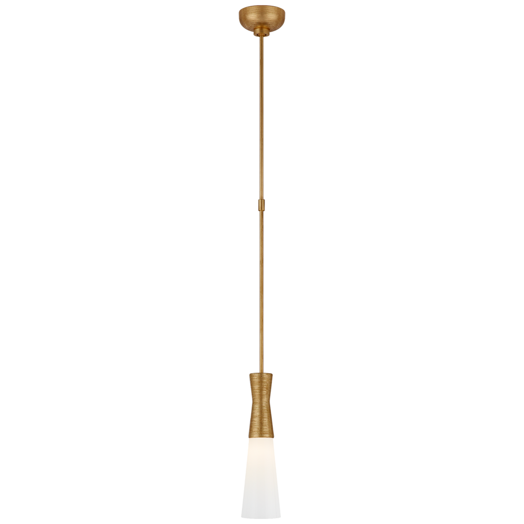 Utopia 4" Pendant | Gild | White Glass