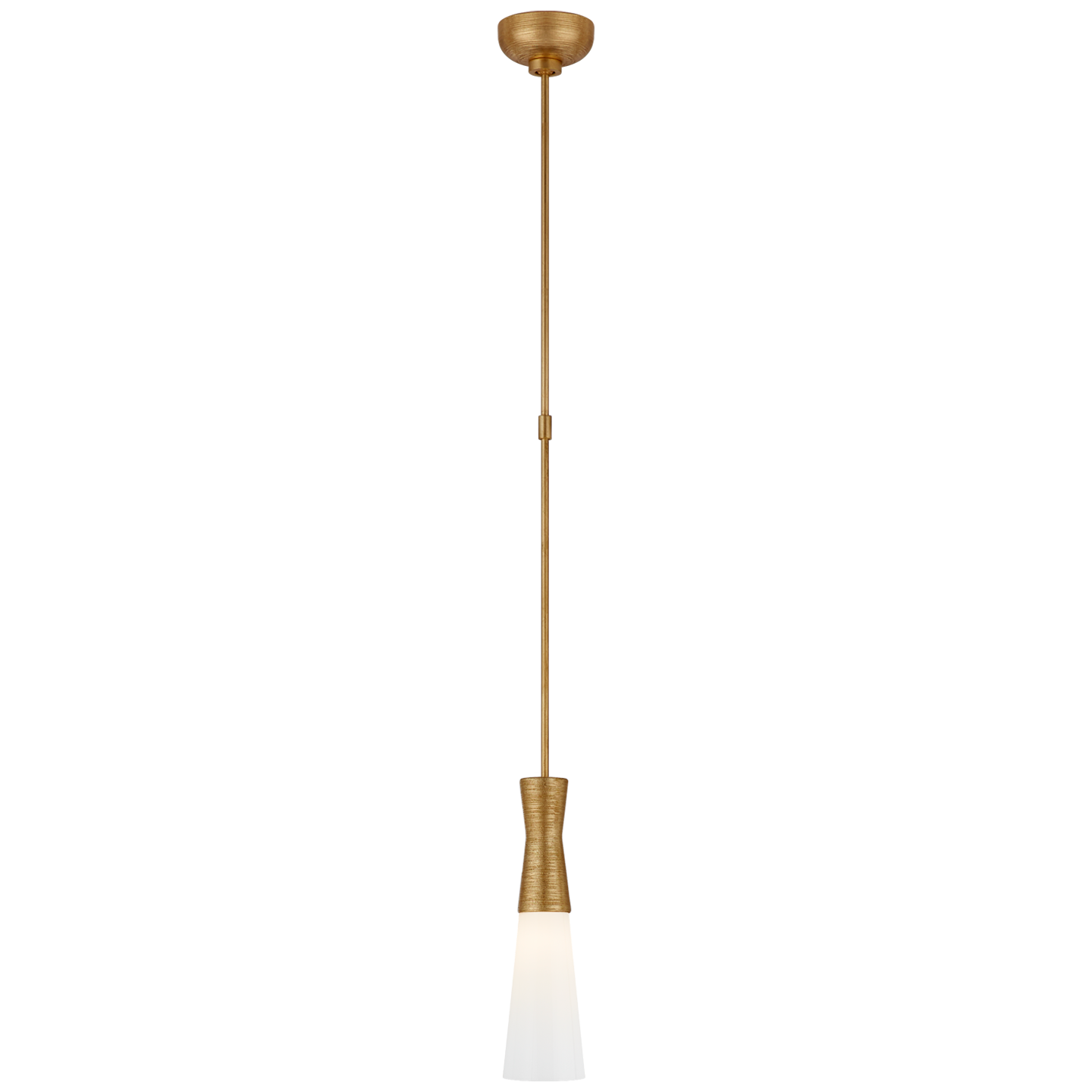 Utopia 4" Pendant | Gild | White Glass