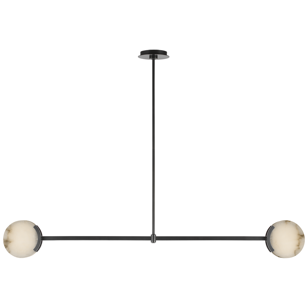 Melange 54" Linear Pendant | Bronze | Alabaster