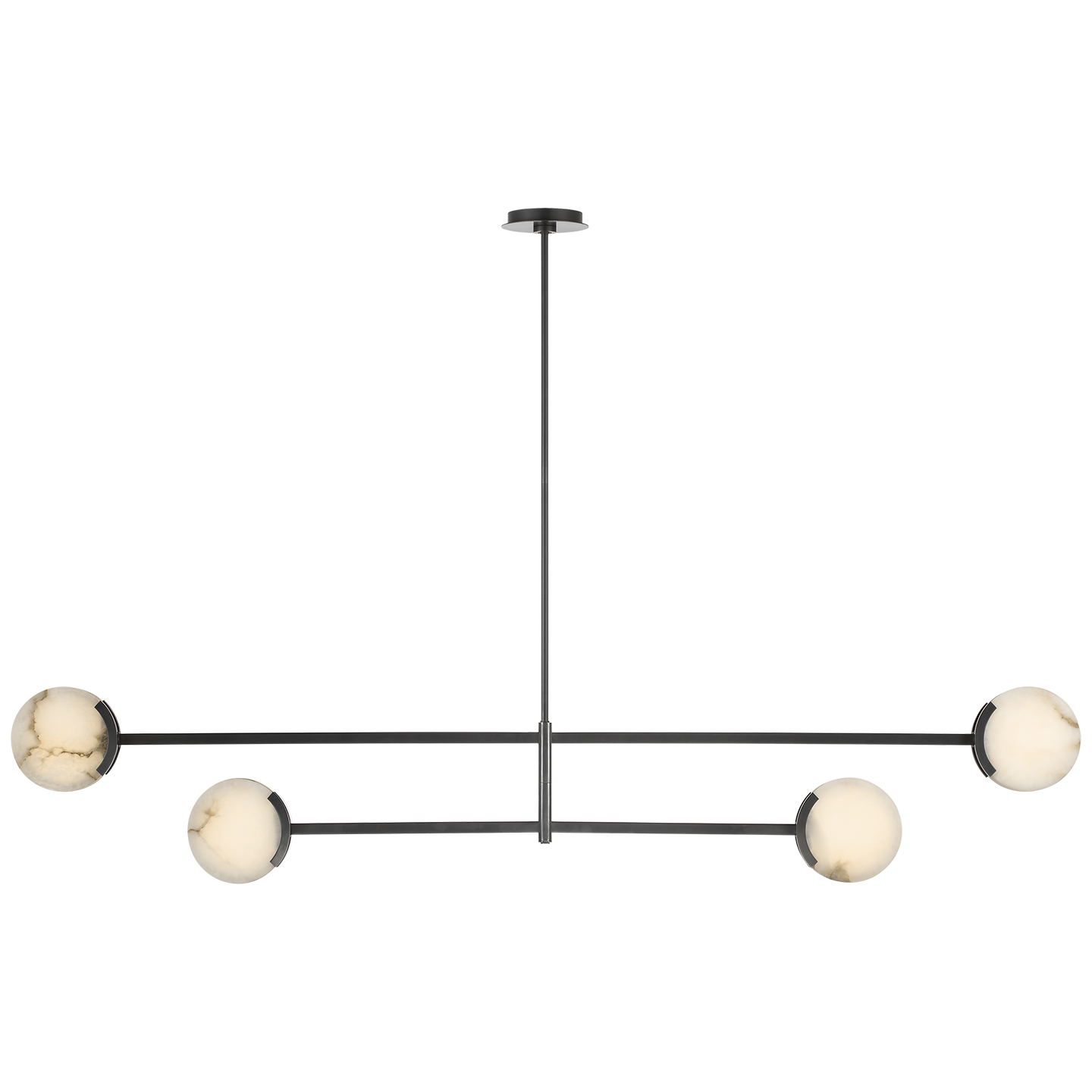 Melange 72" Multi-Positional Chandelier | Bronze | Alabaster