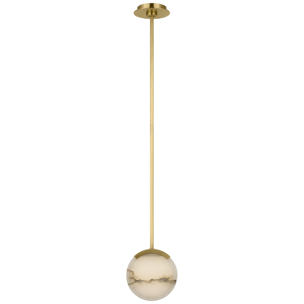 Melange 7" Pendant | Antique-Burnished Brass | Alabaster