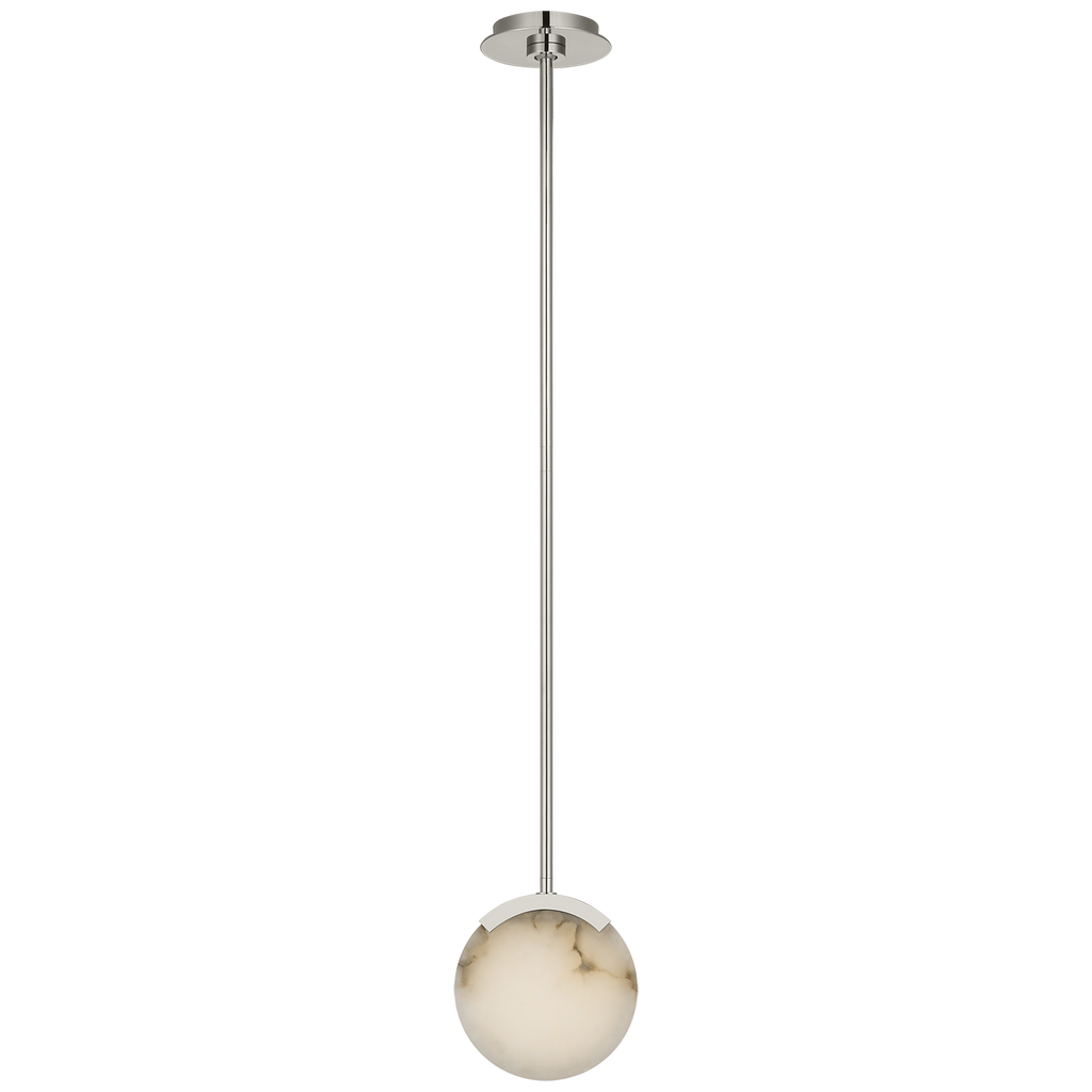 Melange 7" Pendant | Polished Nickel | Alabaster
