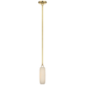 Formosa 11" Single Pendant | Antique-Burnished Brass | Alabaster
