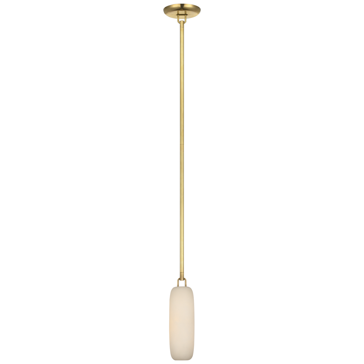 Formosa 11" Single Pendant | Antique-Burnished Brass | Alabaster