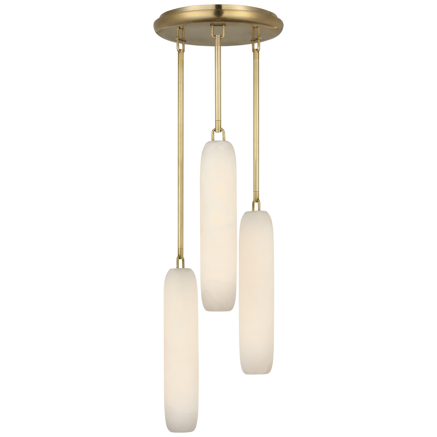 Formosa 3-Light Pendant | Antique-Burnished Brass | Alabaster