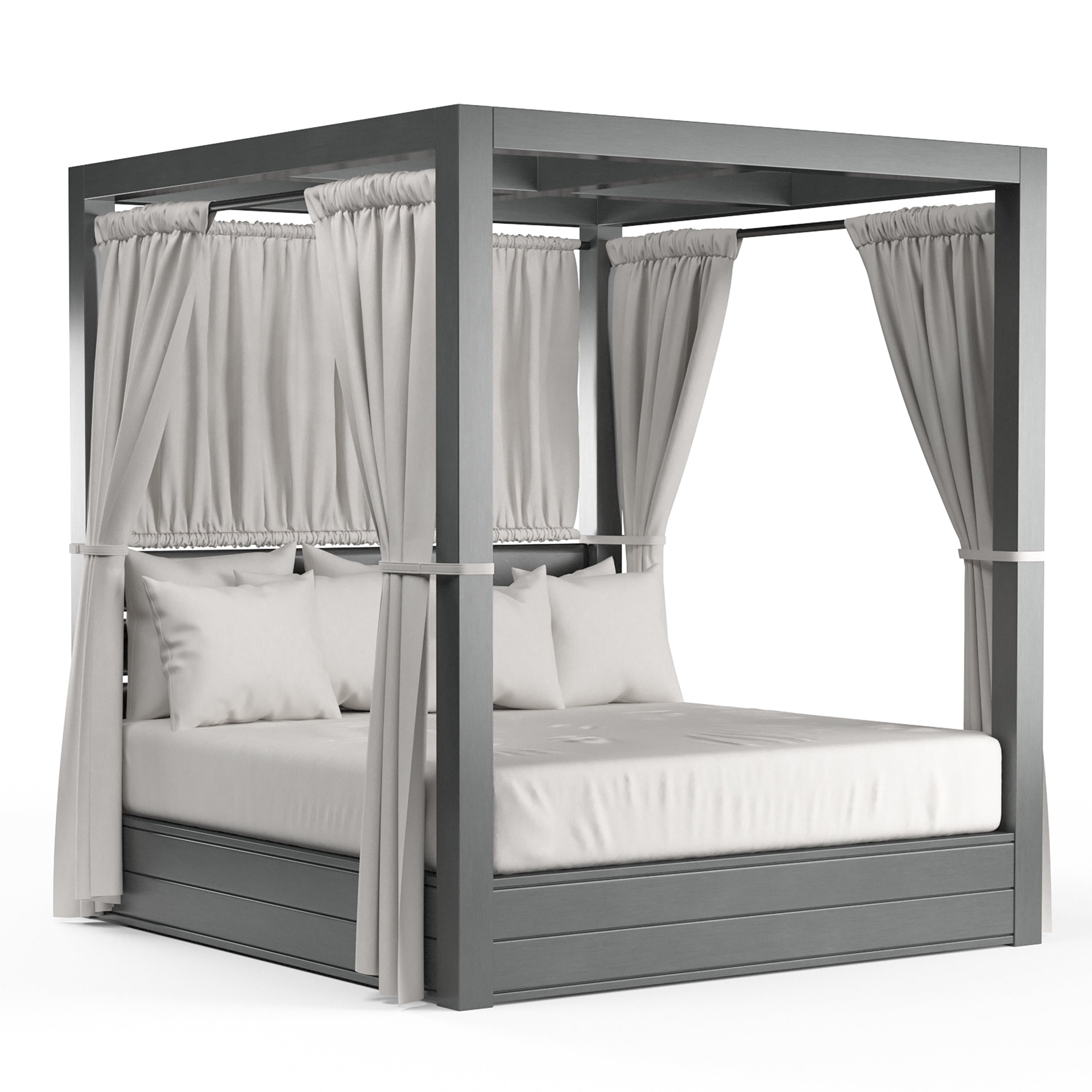 Redondo Resort King Day Bed in Cast Silver, No Welt